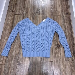 Jessica Simpson Cropped Blue Sweater Size 5